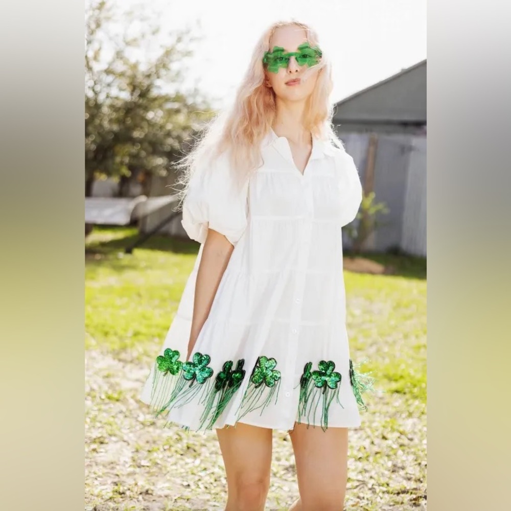 queen of sparkles shamrock dress